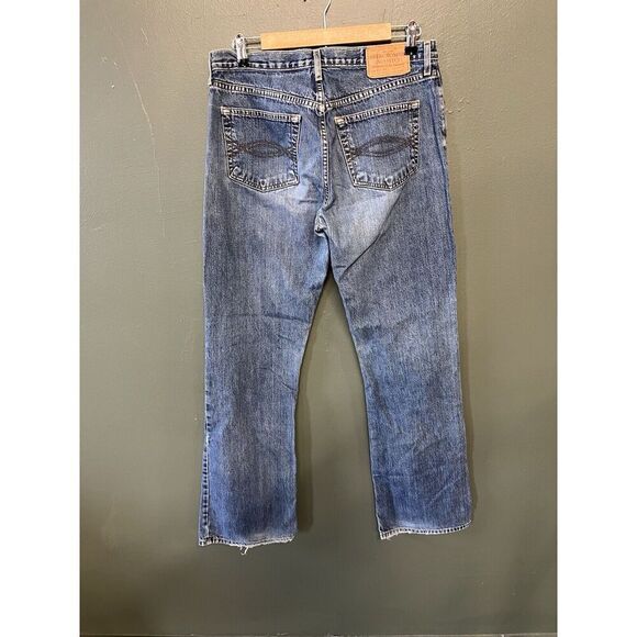 Abercrombie & Fitch Womens Blue Denim Straight Leg Jeans Size 10L x 32 - Picture 2 of 3